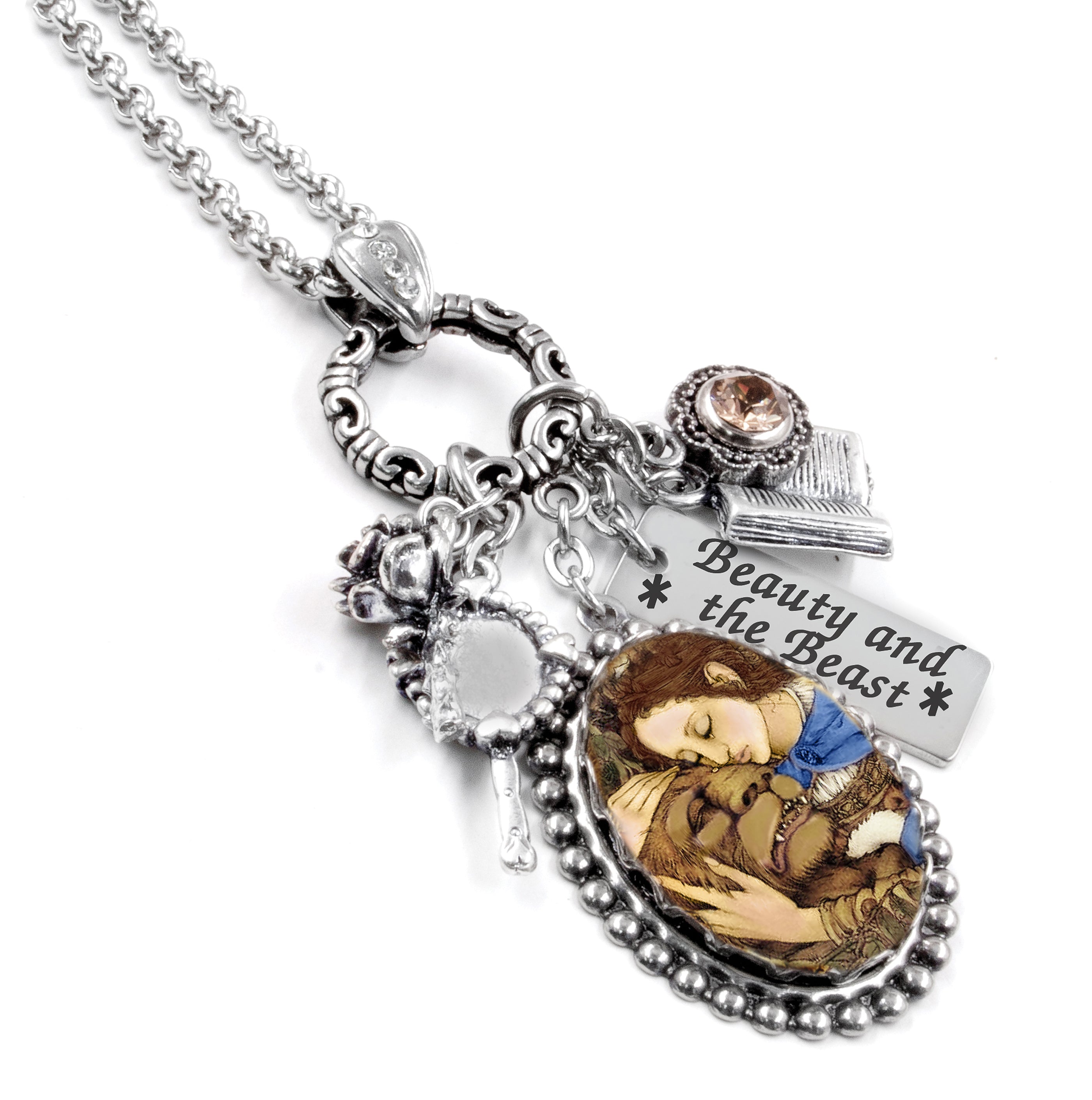 DISNEY Beauty and The Beast Enchanted Rose Necklace – Grahams Jewellers